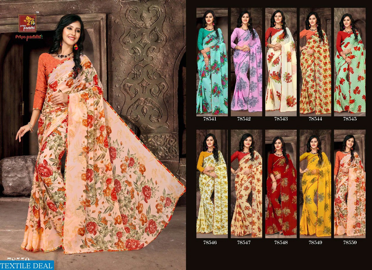 priya paridhi milky vol-16 Wholesale printed Sarees